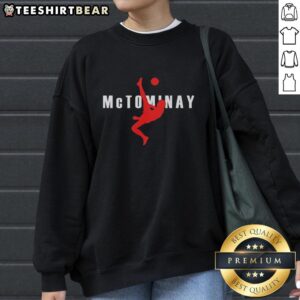 Premium Mctominay Slanj Scotland Football sweatshirt featuring an overhead kick design, perfect for fans and players alike.