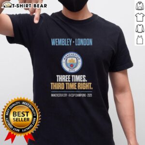Manchester City FA Cup Champions 2026 Redemption T-Shirt featuring vibrant design and team logo, perfect for fans.