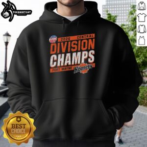 Vintage Nice Fort Wayne Komets ECHL Central Division Champions 2026 hoodie showcasing team logo and design.