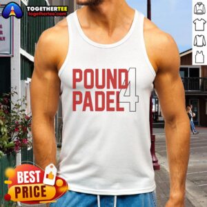 Official Islam Makhachev Pound Padel 4 Tank Top featuring bold design, perfect for fans of MMA and sports apparel.