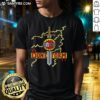 Funny retro fighting game T-shirt featuring vintage arcade characters and a humorous gaming slogan for enthusiasts.