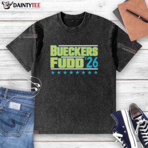 Alt Text: Good Bueckers Fudd 2026 washed t-shirt featuring a stylish design, perfect for casual wear and sports fans.