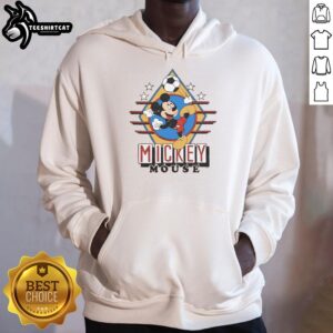 Premium Mickey Mouse Soccer Hoodie featuring vibrant graphics, perfect for soccer fans and Disney lovers alike.