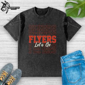 Pretty vintage flyer design on a washed t-shirt, featuring vibrant colors and retro graphics for a stylish look.