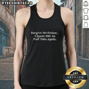 Alt Text: Original Forgive Me Father pull tabs tank top featuring a unique design and comfortable fit for casual wear.