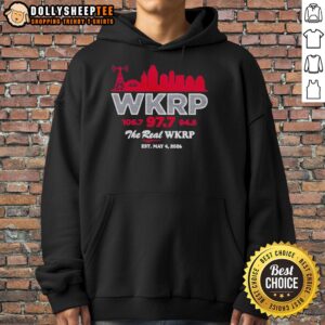 Official The Real WKRP Inaugural 2026 Skyline Hoodie in vibrant colors, featuring a stylish design and comfortable fit.