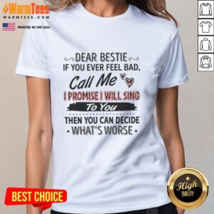 Alt Text: Cute 'Nice Dear Bestie' tee featuring a heartfelt message and a fun design, perfect for best friends.