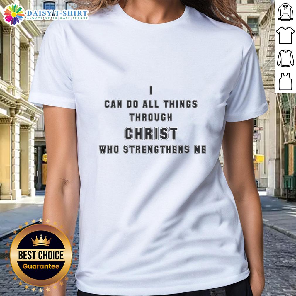 Good Angelo Gabriel I Can Do All Things Through Christ Who Strengthens Me New Version Ladies-Tee Good Angelo Gabriel I Can Do All Things Through Christ Who Strengthens Me ladies tee in vibrant design and colors.