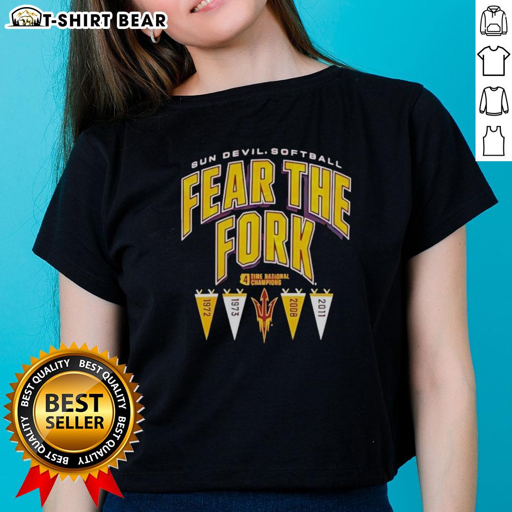 Good Arizona State Sun Devils Ncaa Softball Fear The Fork 2026 Ladies Tee Good Arizona State Sun Devils NCAA Softball 'Fear the Fork' 2026 Ladies Tee in vibrant colors, perfect for fans.