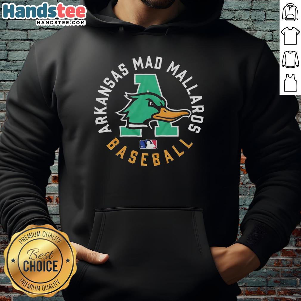 good-arkansas-mad-mallards-baseball-logo-hoodie Good Arkansas Mad Mallards baseball logo hoodie featuring vibrant colors and a sporty design for fans.