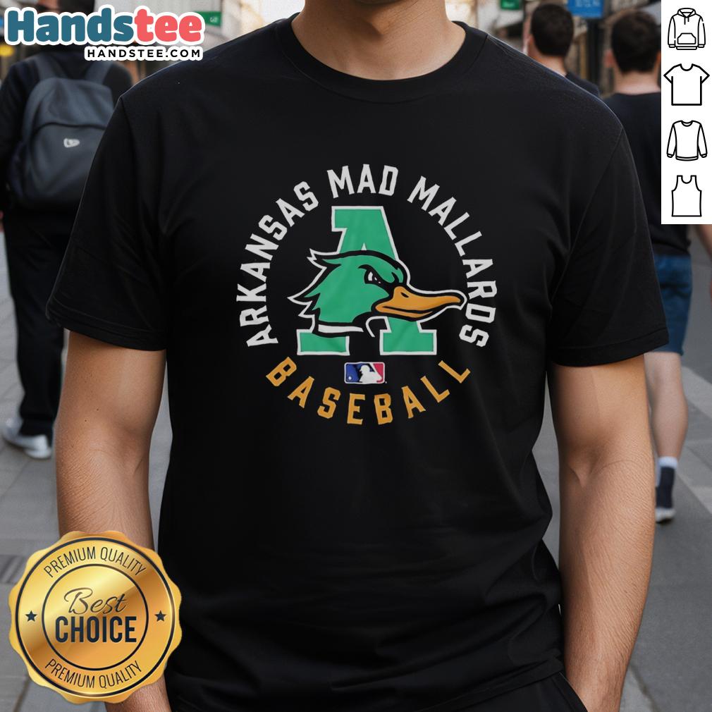 good-arkansas-mad-mallards-baseball-logo-t-shirt-1 Good Arkansas Mad Mallards Baseball Logo T-Shirt featuring a vibrant duck logo and sporty design for fans.