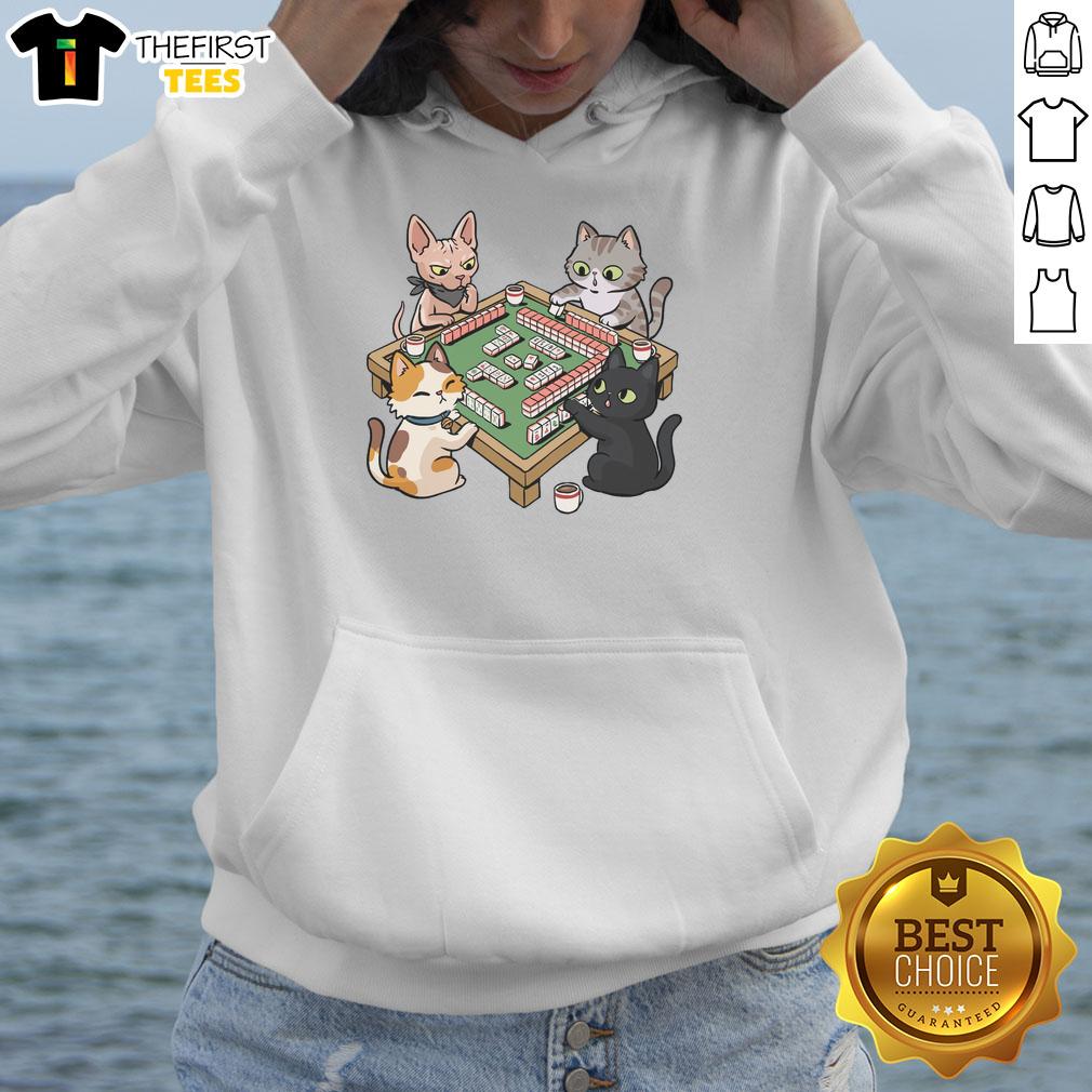 good-cat-mahjong-hoodie Good Cat Mahjong Hoodie featuring a playful cat design, perfect for cozy gaming nights and cat lovers.