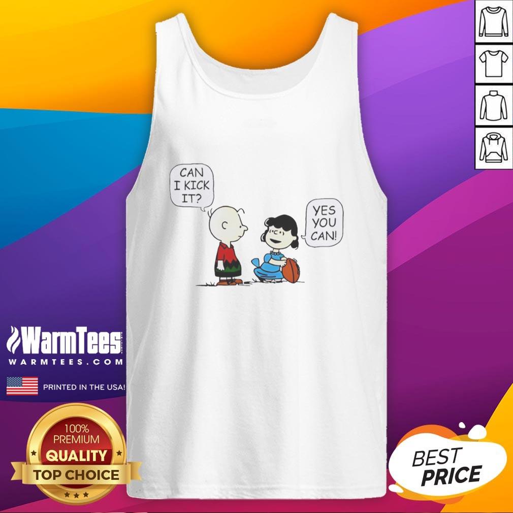 good-charlie-brown-and-lucy-can-i-kick-it-tank-top Alt Text: Good Charlie Brown and Lucy 'Can I Kick It?' tank top featuring playful cartoon design for Peanuts fans.