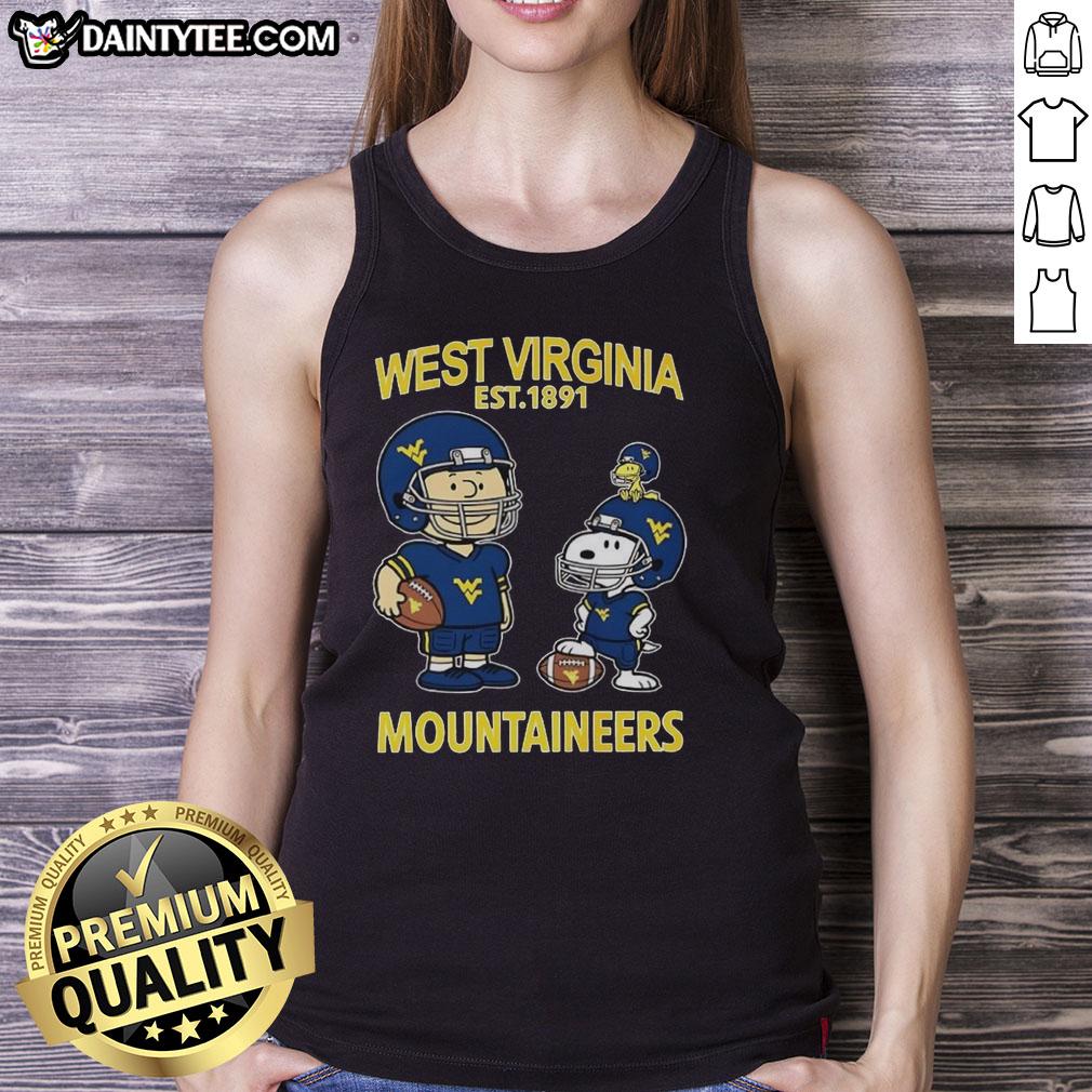 good-charlie-brown-and-snoopy-x-west-virginia-mountaineers-ncaa-football-est-1891-tank-top Good Charlie Brown and Snoopy X West Virginia Mountaineers NCAA Football tank top, celebrating team spirit since 1891.
