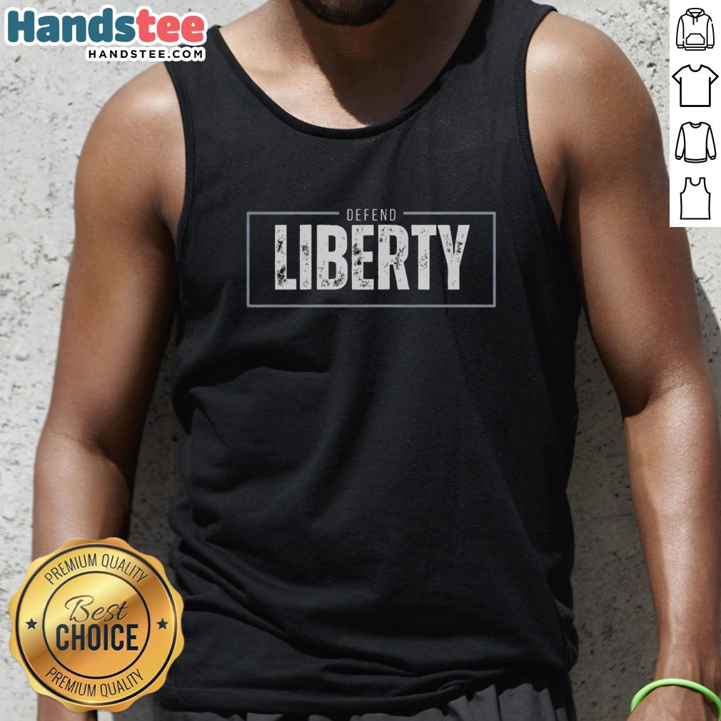 good-defend-liberty-tank-top Alt Text: Stylish 'Good Defend Liberty' tank top featuring bold text design, perfect for summer casual wear and expressing freedom.