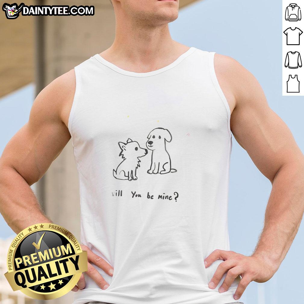 good-dog-will-you-be-mine-tank-top Good Dog Will You Be Mine tank top featuring a cute dog graphic, perfect for dog lovers and casual wear.