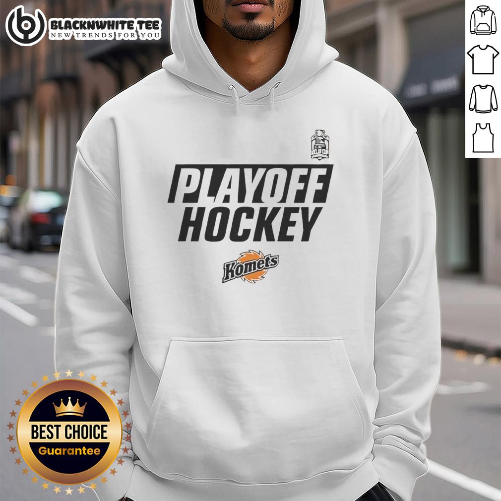 Good Fort Wayne Komets Playoff Hockey Hoodie Good Fort Wayne Komets playoff hockey hoodie in team colors, perfect for supporting the Komets during the playoffs.