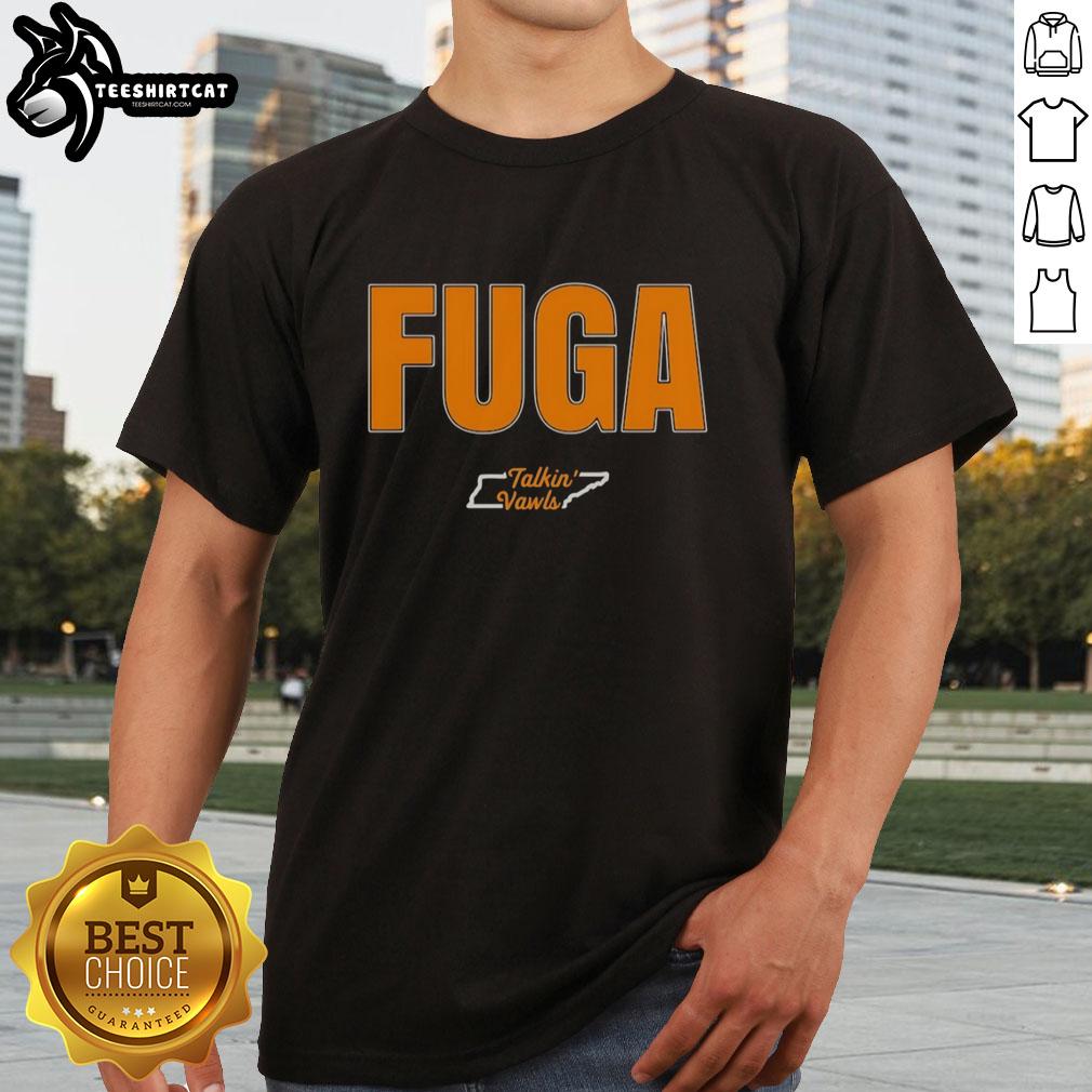 good-fuga-tennessee-volunteers-state-outline-t-shirt Good Fuga Tennessee Volunteers State Outline T-Shirt featuring bold orange design and iconic Volunteers logo.