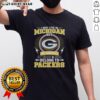 Good Green Bay Packers NFL T-shirt: 'I May Live In Michigan On Sundays, My Heart And Soul Belong To Packers' design.
