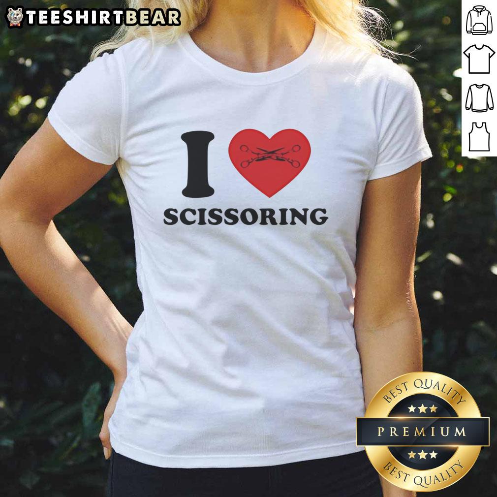 good-i-love-scissoring-vintage-ladies-tee Vintage ladies tee featuring 'Good I Love Scissoring' graphic, perfect for playful and humorous casual wear.