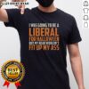Good I Was Going To Be A Liberal For Halloween Retro T-Shirt design featuring bold, colorful text and vintage style.