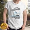 Good I've Got Cirrhosis Of The River T-Shirt featuring a humorous design for liver health awareness and casual wear.