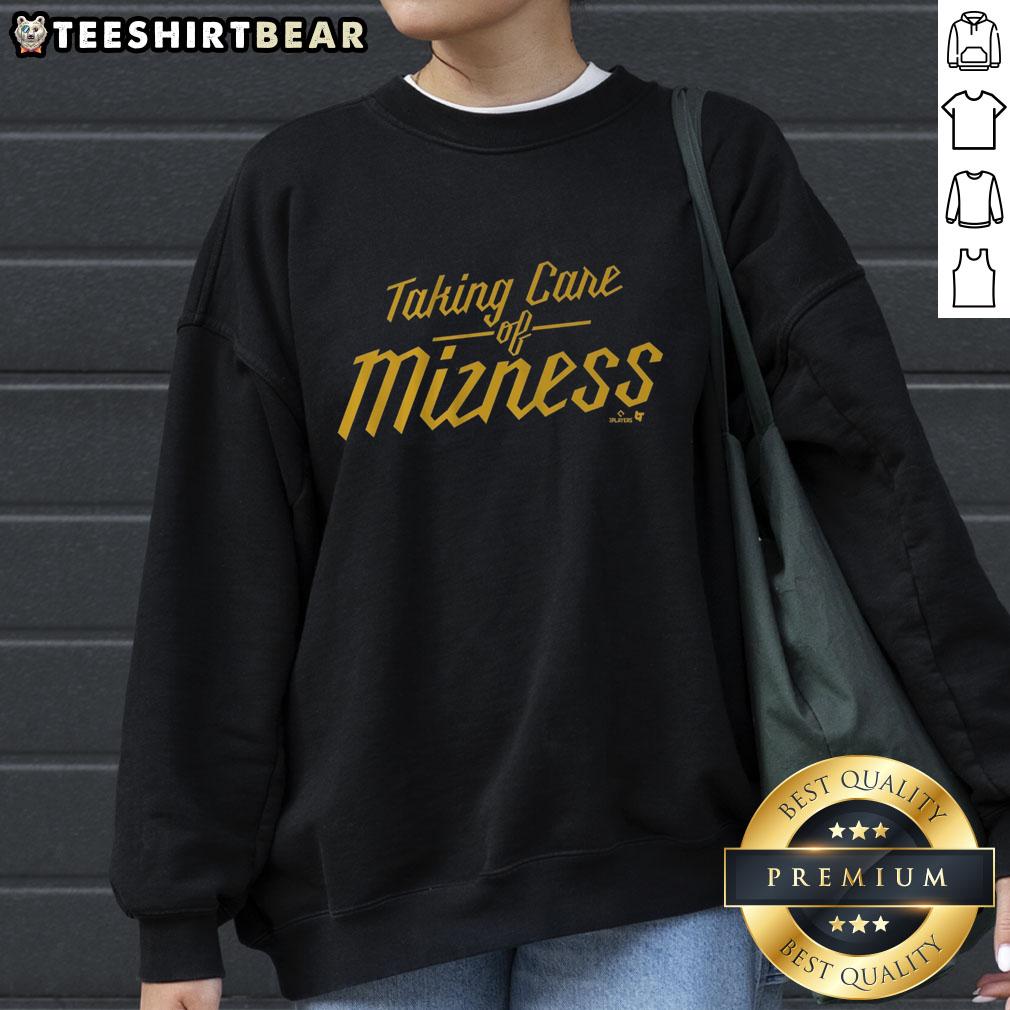 good-jacob-misiorowski-taking-care-of-mizness-sweatshirt Alt Text: Good Jacob Misiorowski wearing a Mizness sweatshirt, showcasing style and comfort in sportswear fashion.