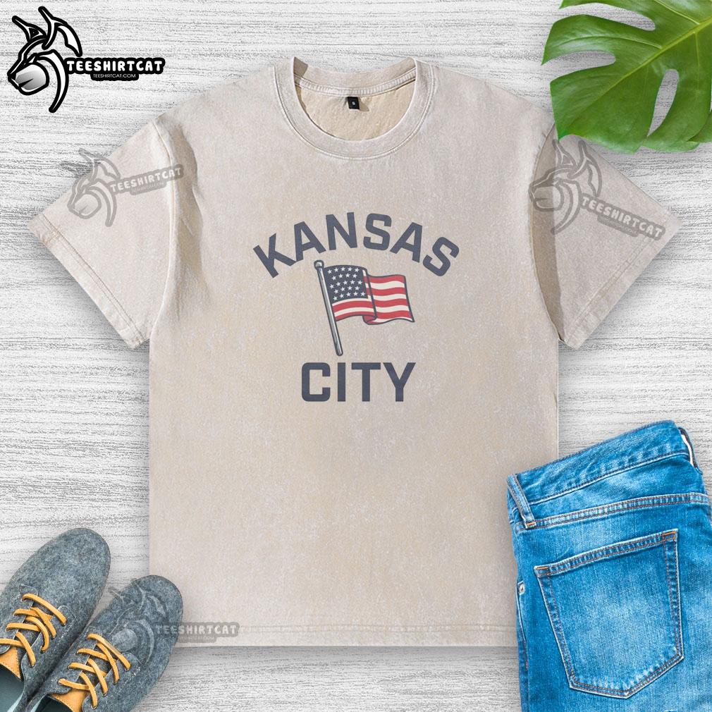 good-kansas-city-usa-flag-washed-t-shirt Good Kansas City USA flag washed t-shirt featuring a vintage design and soft fabric, perfect for casual wear.