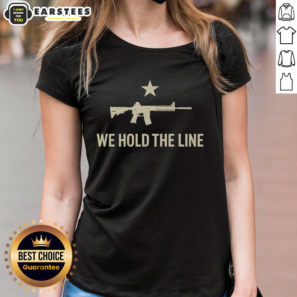 good-kesihan-1776-patriotic-american-flag-we-hold-the-line-ladies-tee Alt Text: Good Kesihan 1776 Patriotic American Flag 'We Hold The Line' Ladies Tee showcasing a bold flag design.