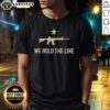 Alt Text: Good Kesihan 1776 Patriotic American Flag 'We Hold The Line' T-Shirt showcasing bold design and patriotic spirit.