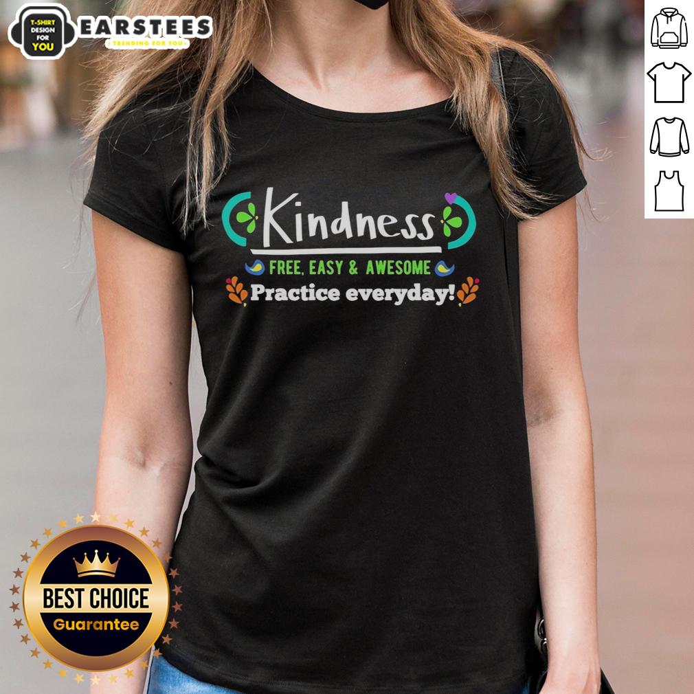 good-kindness-free-easy-and-awesome-practice-everyday-vintage-ladies-tee Vintage ladies tee featuring 'Good Kindness' design, a free and easy practice for everyday positivity.