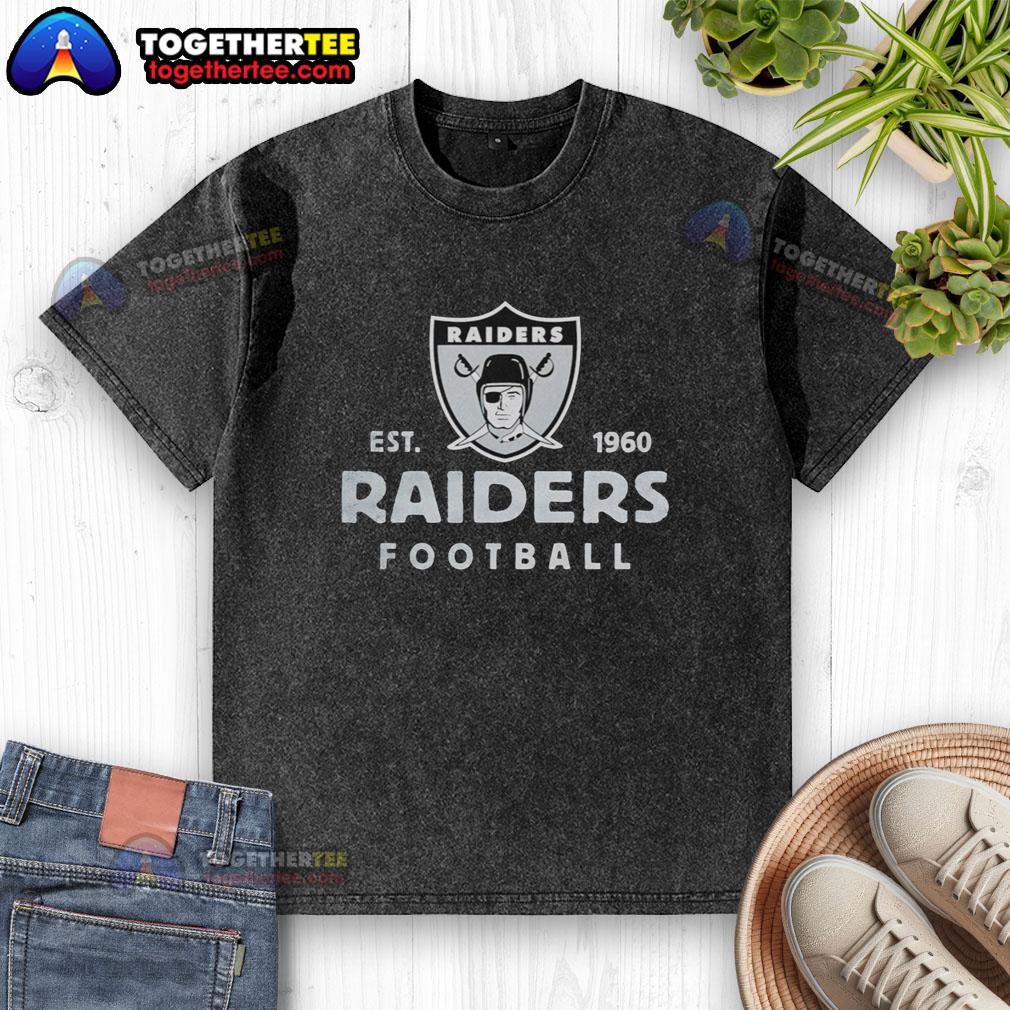 Good Las Vegas Raiders Football Est 1960 Vintage Washed T Shirt Vintage washed t-shirt featuring the Good Las Vegas Raiders Football logo, established in 1960, perfect for fans.