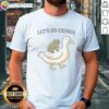 Alt Text: Good Let's Do Crime silly duck and frog t-shirt featuring playful cartoon characters for fun fashion.