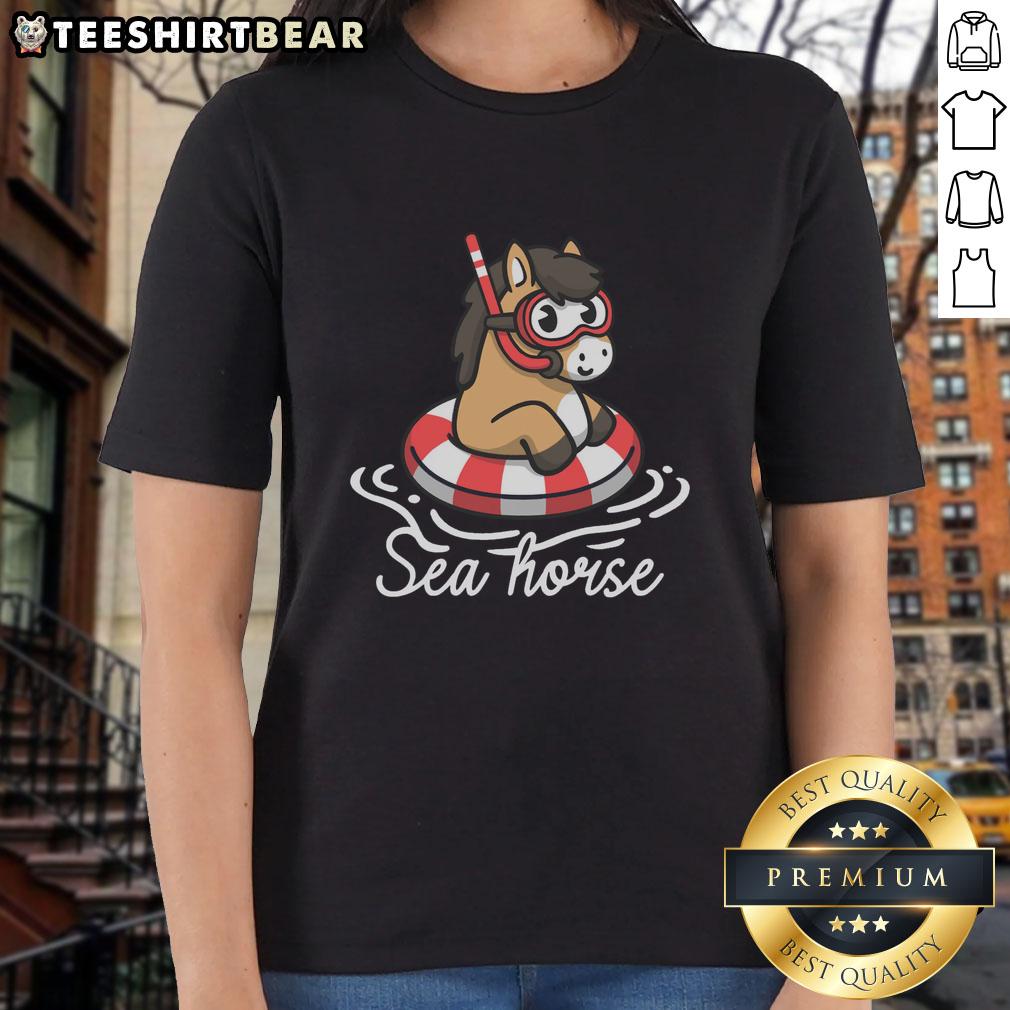 good-literal-sea-horse-ladies-tee Good Literal Sea Horse Ladies Tee featuring a vibrant sea horse graphic on a stylish women's t-shirt for ocean lovers.