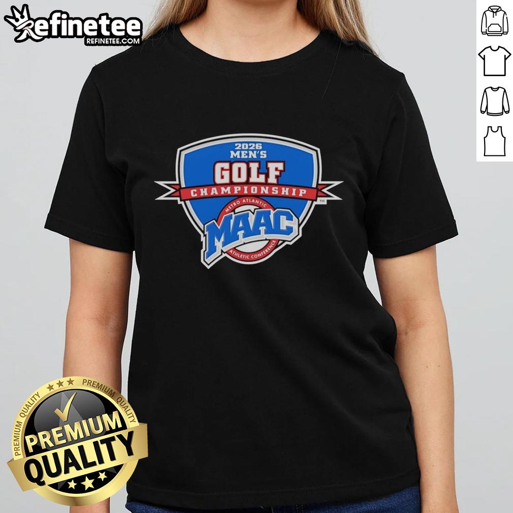 good-maac-mens-golf-championship-2026-logo-ladies-tee Alt Text: Good MAAC Men's Golf Championship 2026 Logo on Ladies Tee, showcasing vibrant design for the prestigious event.