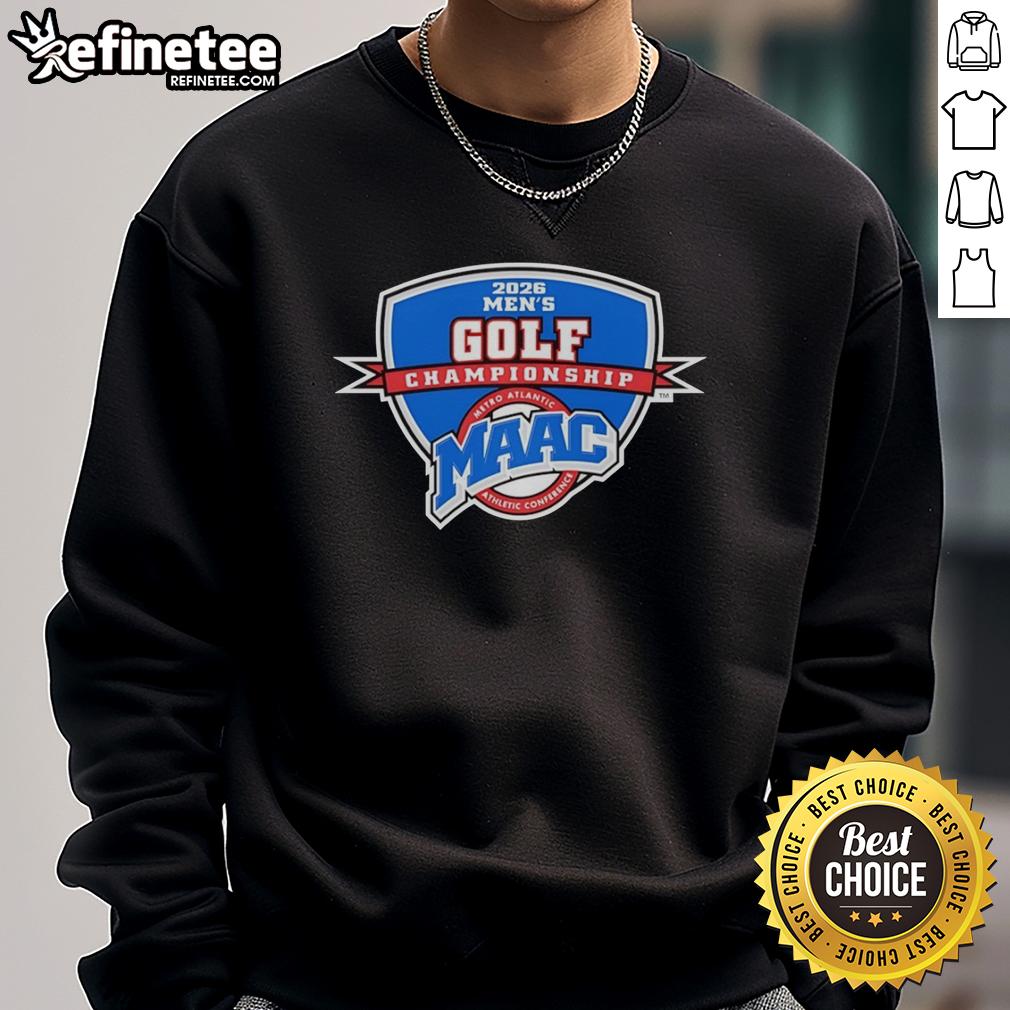 good-maac-mens-golf-championship-2026-logo-sweatshirt Alt Text: Good MAAC Men's Golf Championship 2026 logo sweatshirt featuring a stylish design for fans and players.