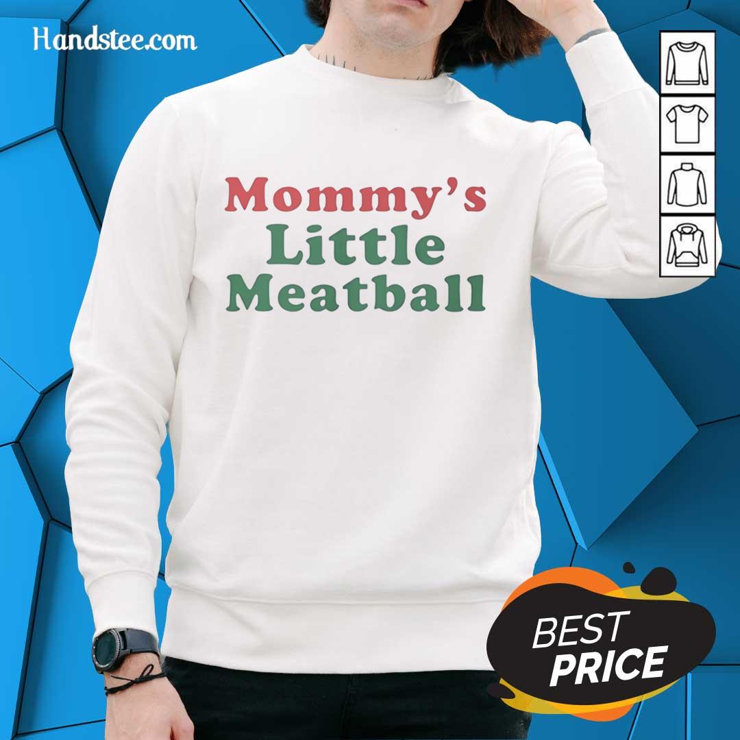 good-mommys-little-meatball-italian-sweatshirt Alt Text: Cozy 'Good Mommy's Little Meatball' Italian sweatshirt featuring playful graphics, perfect for casual outings or lounging.