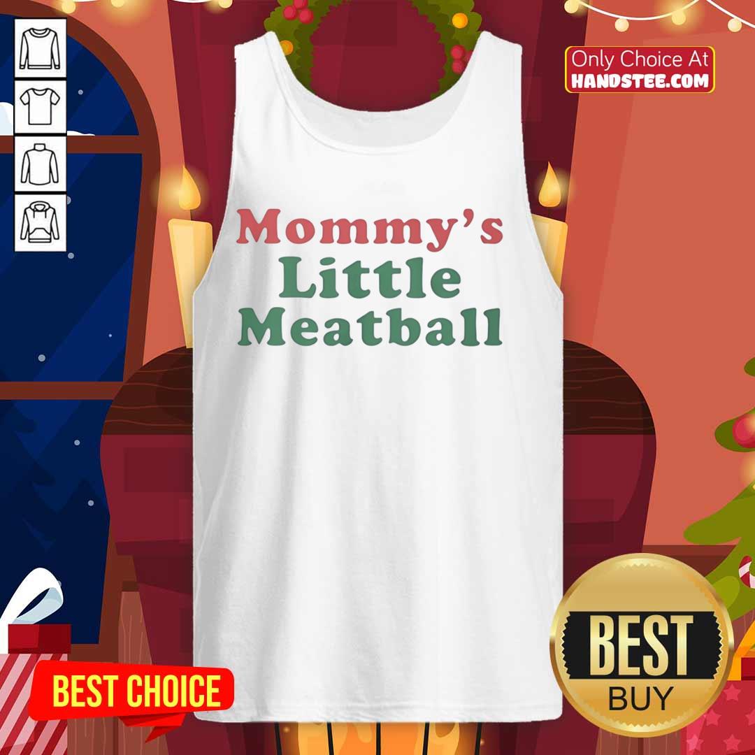 good-mommys-little-meatball-italian-tank-top Good Mommy's Little Meatball Italian tank top featuring a fun graphic design, perfect for casual wear and Italian pride.