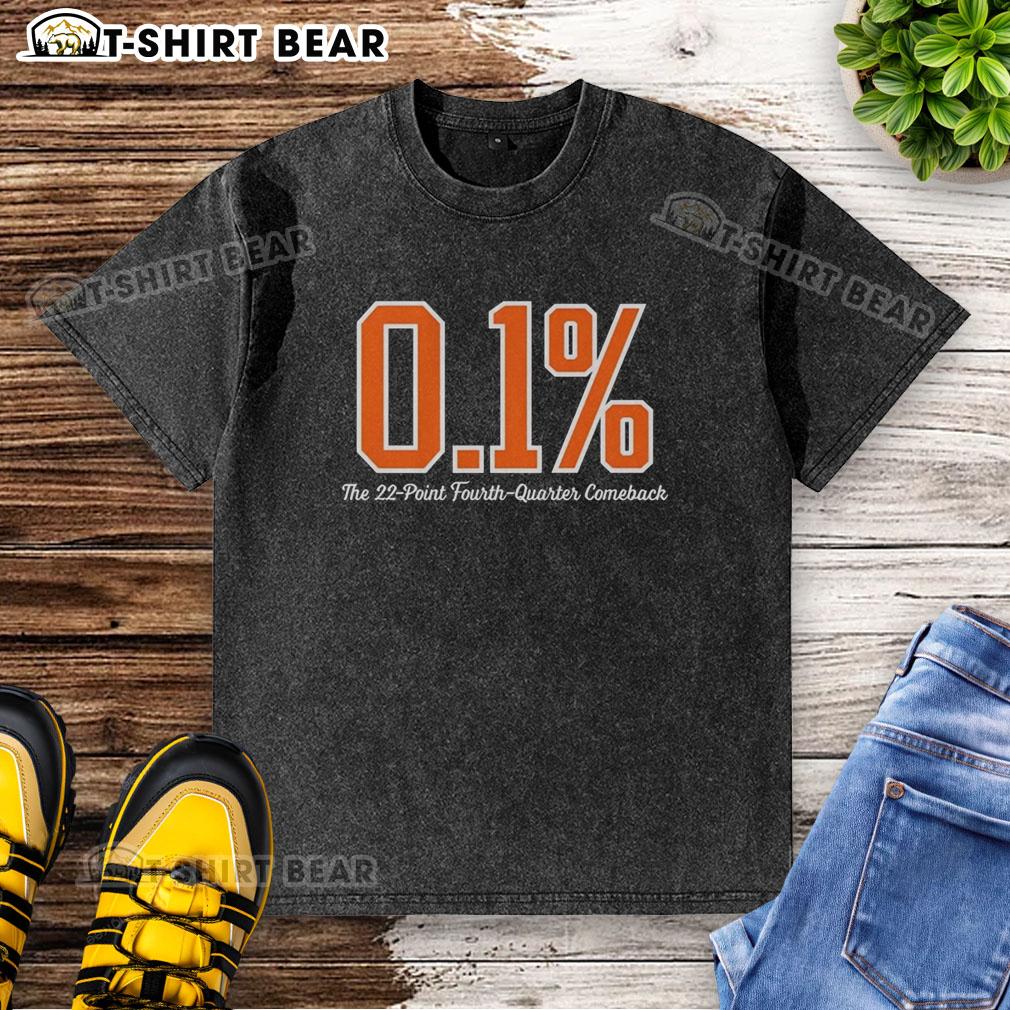 Good New York Knicks 0.1 Percent The 22 Point Fourth Quarter Comeback Washed T-Shirt Good New York Knicks 0.1 Percent T-Shirt featuring a design celebrating the 22-point fourth quarter comeback.