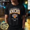 Alt Text: Vintage New York Knicks NBA Playoffs Eastern Conference Finals t-shirt, showcasing team pride and retro style.