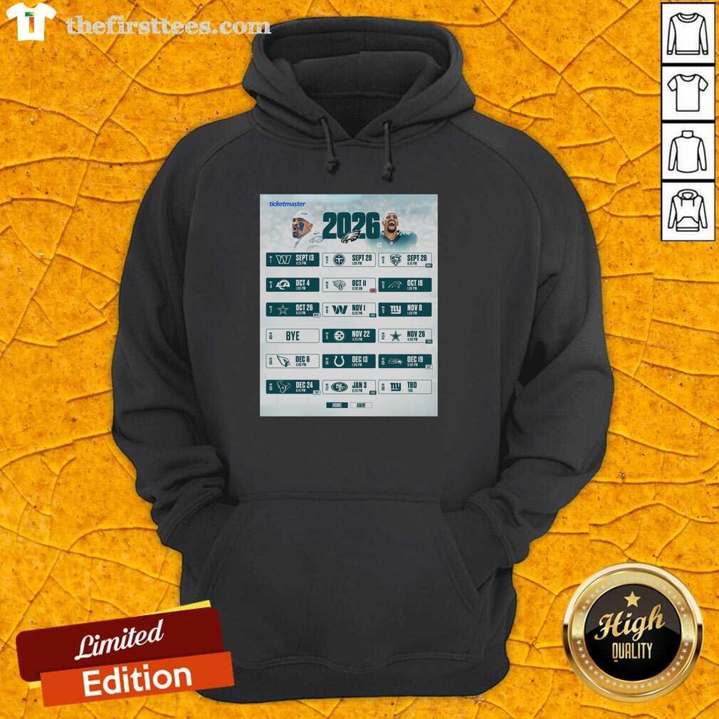 good-philadelphia-eagles-nfl-2026-season-schedule-all-kickoffs-hoodie Philadelphia Eagles NFL 2026 season schedule hoodie featuring all kickoff times and team graphics.