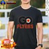 Alt Text: Good Philadelphia Flyers Ice Hockey 'Let's Go Flyers' logo T-shirt showcasing team spirit and fan apparel.