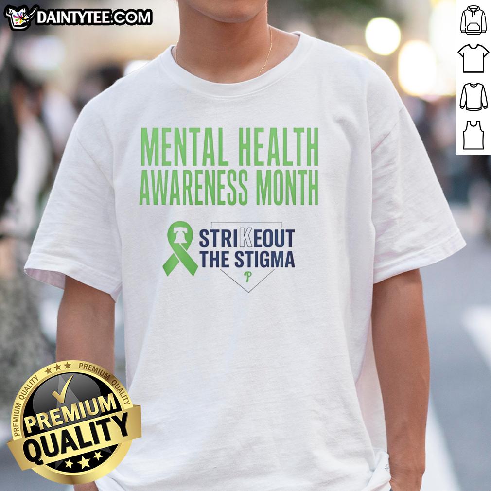 good-philadelphia-phillies-strikeout-the-stigma-mental-health-awareness-month-t-shirt Alt Text: Good Philadelphia Phillies Strikeout the Stigma Mental Health Awareness Month T-Shirt featuring team logo and vibrant design.