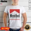 Alt Text: Red T-shirt with message: 'Please Don't Smoke Your Menthol Cigs Around My Baby' promoting a smoke-free environment.