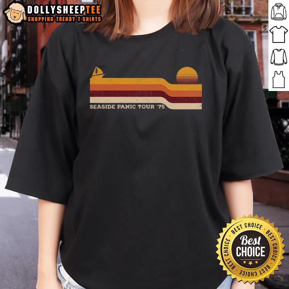 Good Seaside Panic Tour 75 Ladies Tee Good Seaside Panic Tour 75 Ladies Tee featuring a stylish design perfect for beach outings and casual wear.