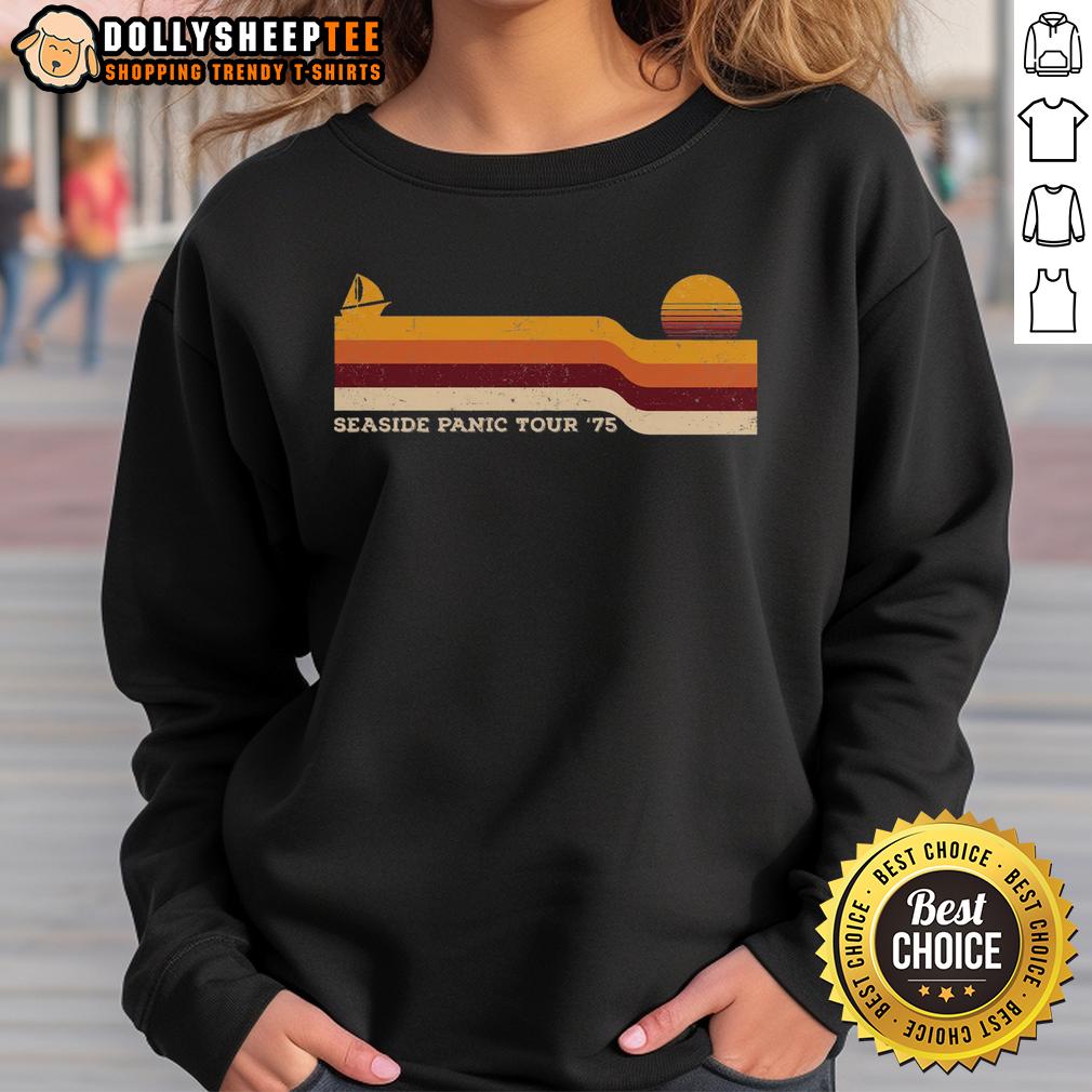 Good Seaside Panic Tour 75 Sweatshirt Good Seaside Panic Tour 75 sweatshirt featuring a vibrant design, perfect for beach lovers and casual outings.