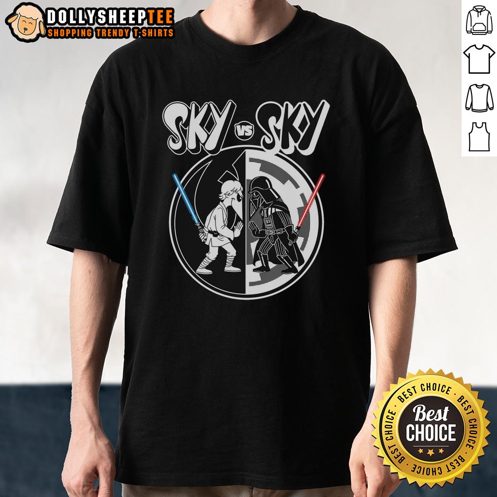 Good Sky Vs Sky Star Wars T Shirt Good Sky vs Sky Star Wars T-Shirt featuring vibrant graphic design and iconic characters for fans of the franchise.