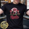 Alt Text: Snoopy, Charlie Brown, Linus, and Lucy wearing Cincinnati Reds baseball jersey T-shirts, celebrating team spirit.