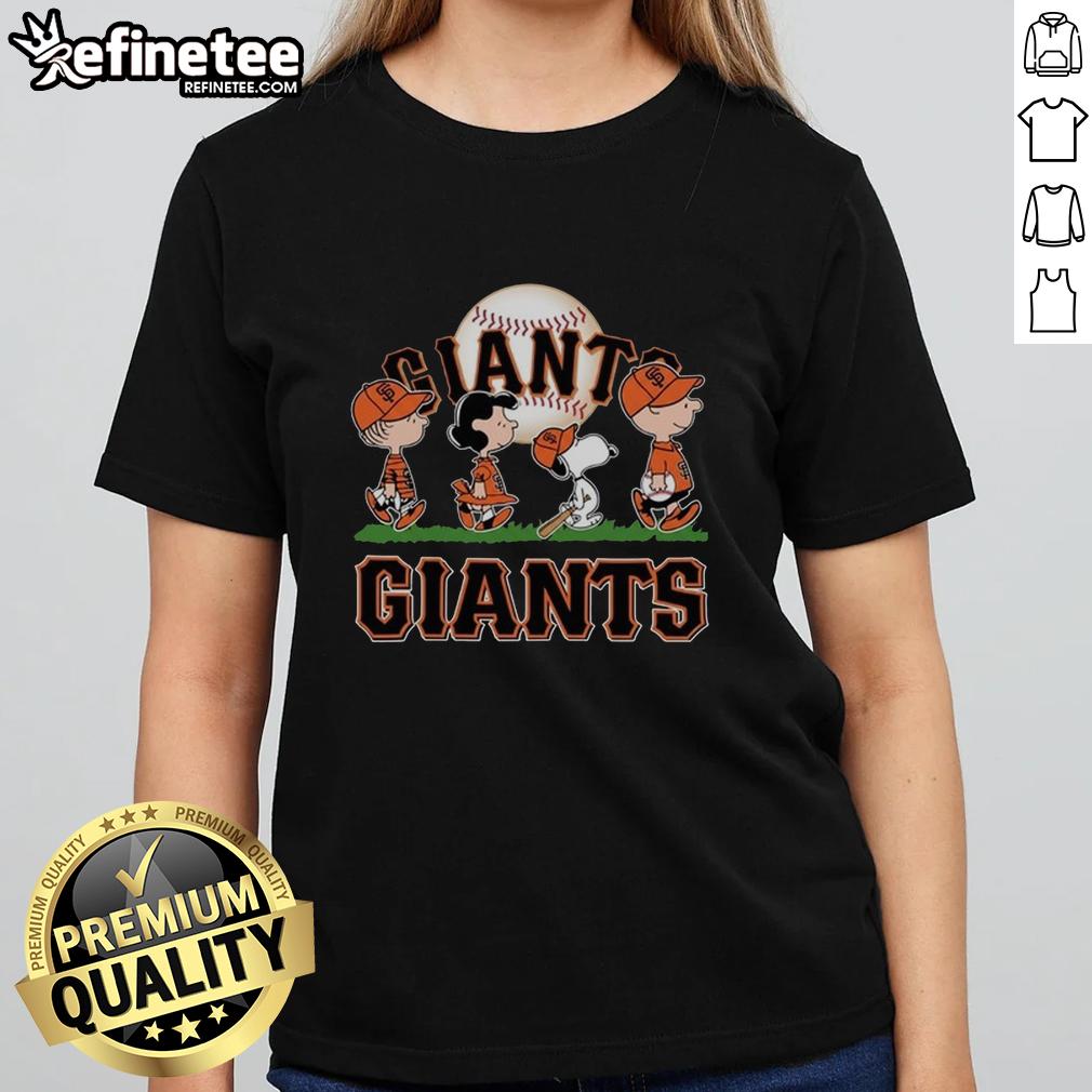 good-snoopy-charlie-brown-linus-and-lucy-wearing-san-francisco-giants-baseball-jersey-ladies-tee Good Snoopy Charlie Brown Linus And Lucy Wearing San Francisco Giants Baseball Jersey T-Shirt - Image 3