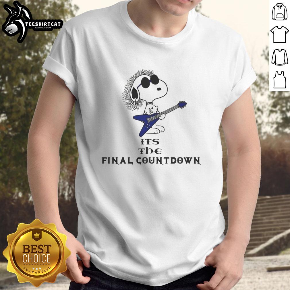 good-snoopy-peanuts-its-the-final-countdown-t-shirt-1 Good Snoopy Peanuts 'It's The Final Countdown' T-Shirt featuring Snoopy in a playful design, perfect for fans of the comic.